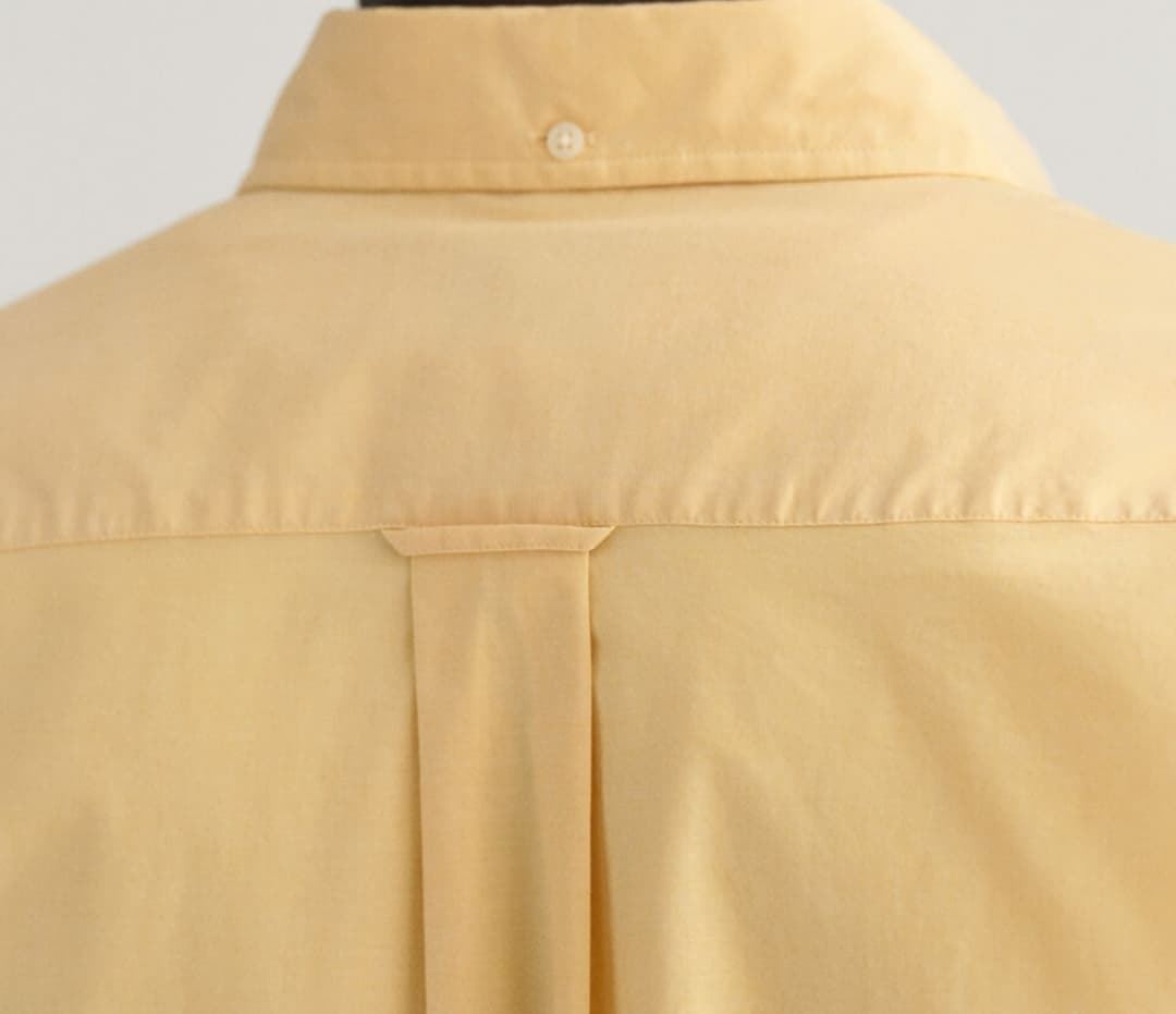 Camisa manga larga de hombre Gant Lisa amarillo - Imagen 3