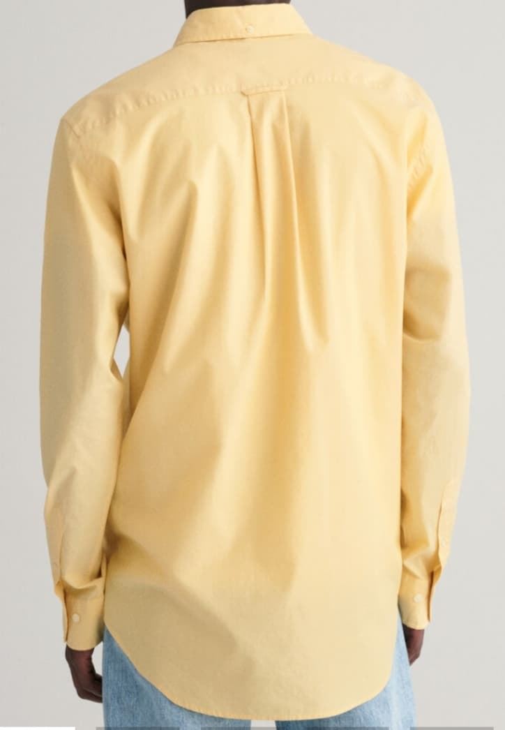 Camisa manga larga de hombre Gant Lisa amarillo - Imagen 4