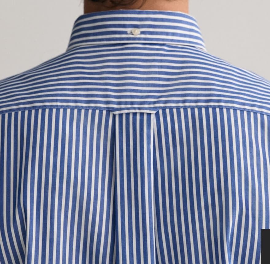 Camisa manga larga de hombre Gant, rayas azul y blanco - Imagen 5