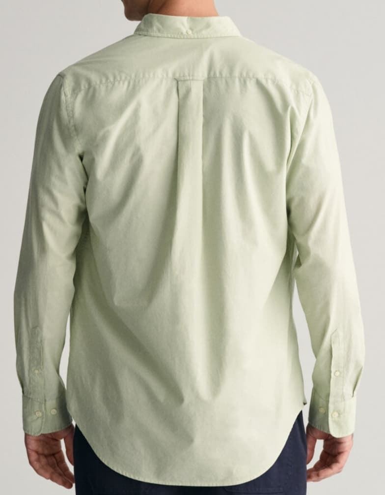 Camisa manga larga de hombre Gant, verde - Imagen 3