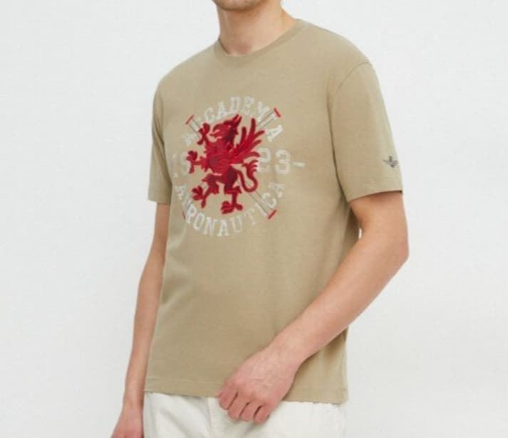 Camiseta manga corta con bordado Corso Grifo - Imagen 1
