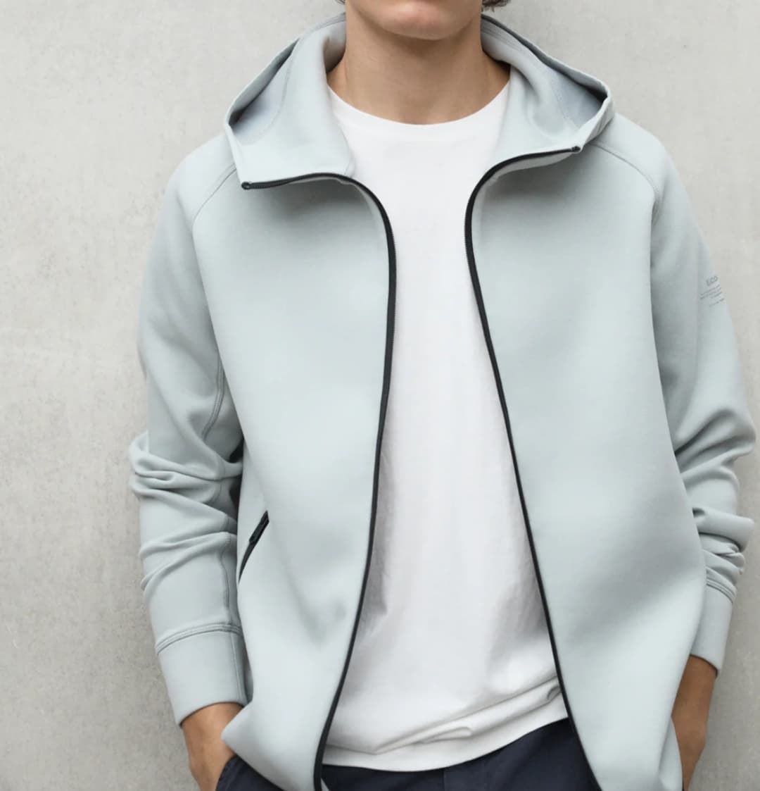 Cazadora de hombre con capucha ECOALF gris - Imagen 1