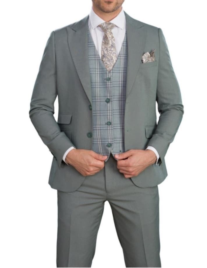 Traje de hombre con chaleco reversible - Imagen 2